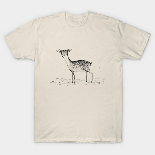 Monochrome Deer T-Shirt by Sophie Corrigan